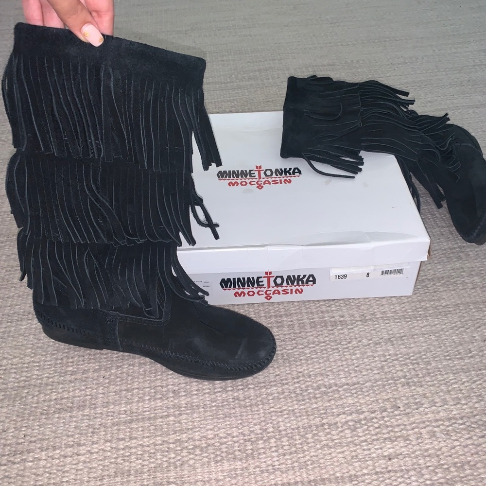 Minnetonka Fringe Boots